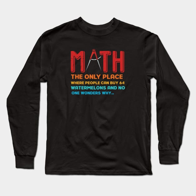 Math fun gift idea for school college and university student Long Sleeve T-Shirt by patroart